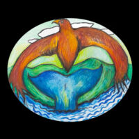 Hoodie - Mens, Eagle/Whale Design