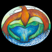 Kids Hoodie, Eagle/Whale Design