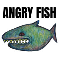 Angry Fish, Adult T-shirt Design
