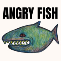 Angry Fish Tote Bag Design
