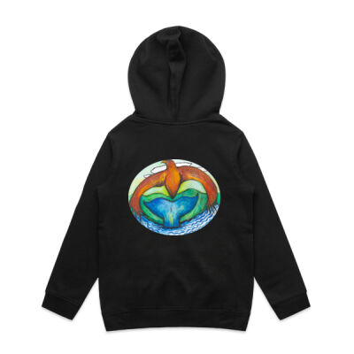 Kids Hoodie, Eagle/Whale Thumbnail